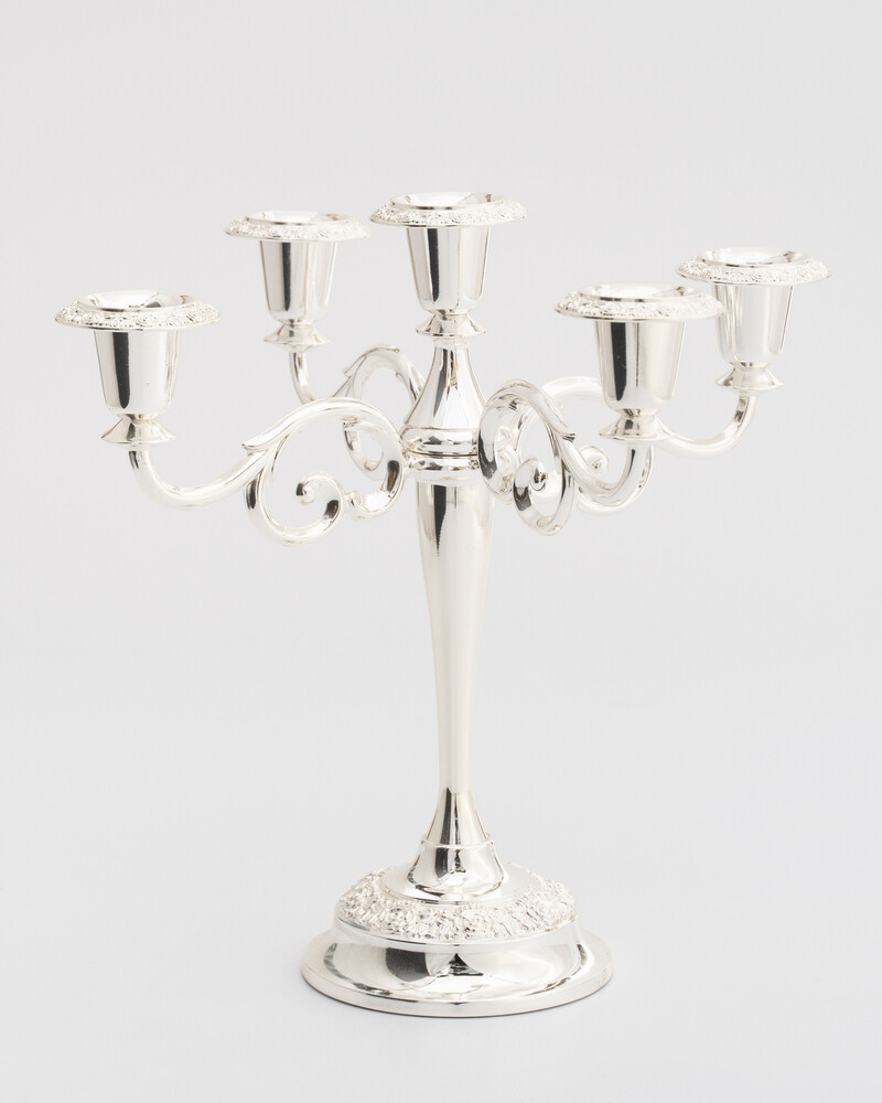 Посеребренный канделябр